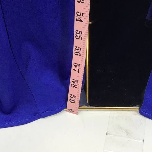 ASPEED SZ S royal blue boat neck hand beaded cutout mermaid maxi gown NWT B163 - Picture 7 of 10